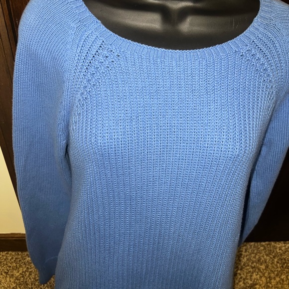 Loft Chunky Knit Blue Pullover Sweater Size S - Picture 7 of 13